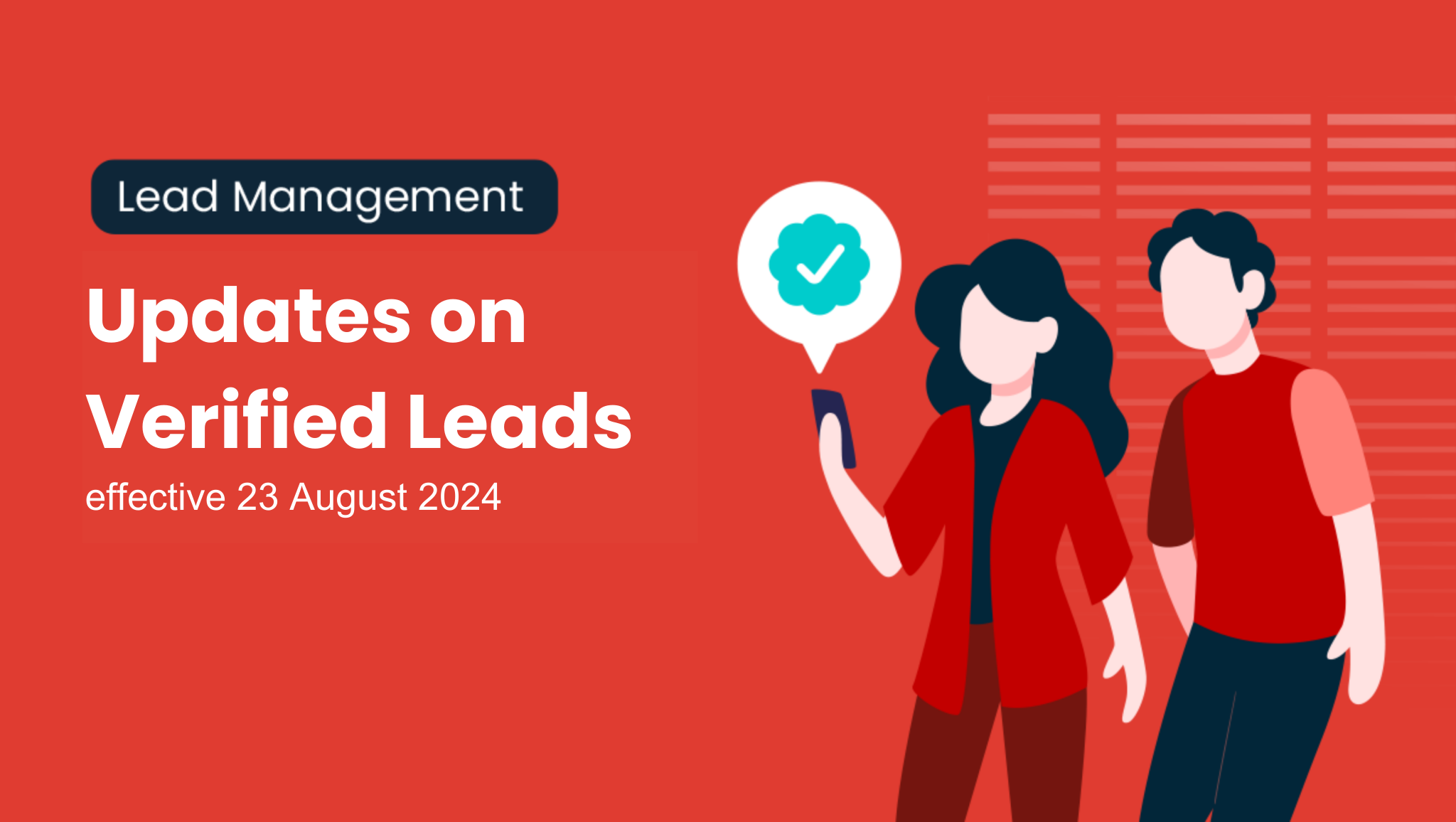 Updates on Verified Leads effective 23 August 2024